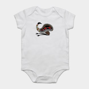 Aboriginal Art - Emu Red Baby Bodysuit